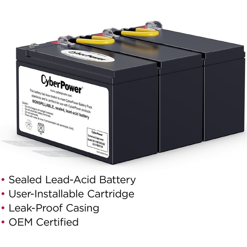 CyberPower RB1290X3B Replacement Battery Cartridge - Thumbnail 3