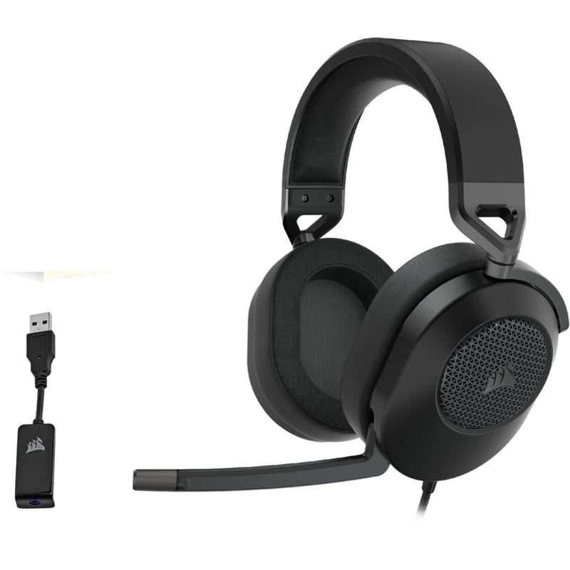 Corsair HS65 SURROUND Wired Gaming Headset - Carbon - Thumbnail 1