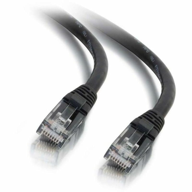 Quiktron 8Ft Q-Series Cat6A Snagless (UTP) Ethernet Network Patch Cable, CM Rated - Black - Thumbnail 1