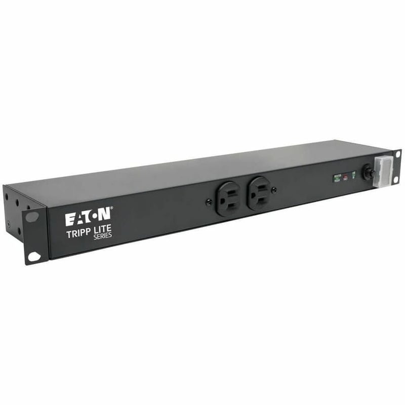 Eaton Tripp Lite Series Isobar 12-Outlet Network Server Surge Protector, 15 ft. (4.57 m) Cord, 3840 Joules, Diagnostic LEDs, 1U Rackmount, Metal Housing - Thumbnail 1