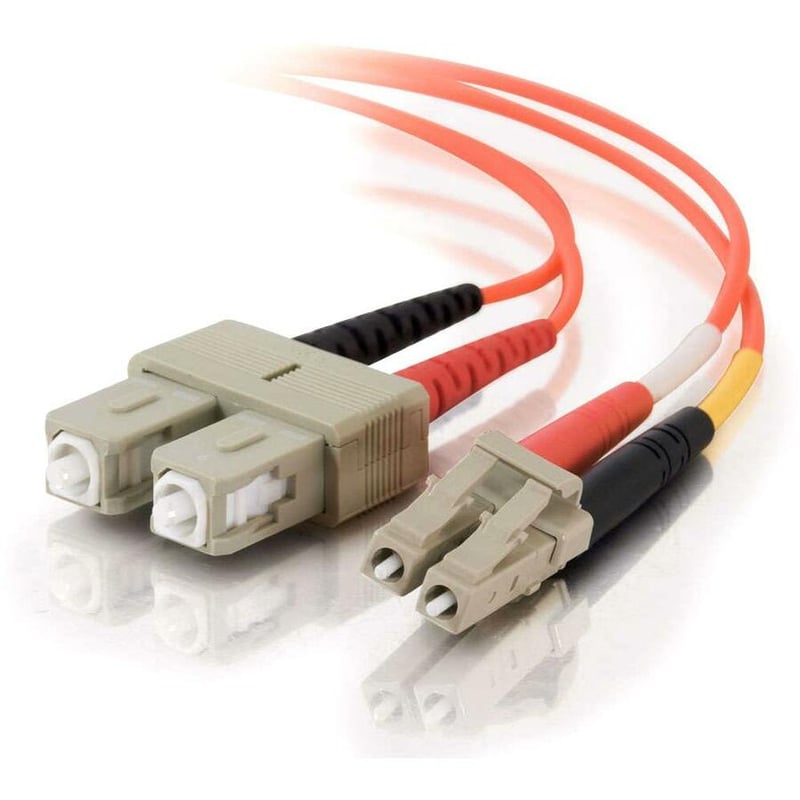 C2G-7m LC-SC 62.5/125 OM1 Duplex Multimode PVC Fiber Optic Cable (LSZH) - Orange - Thumbnail 1