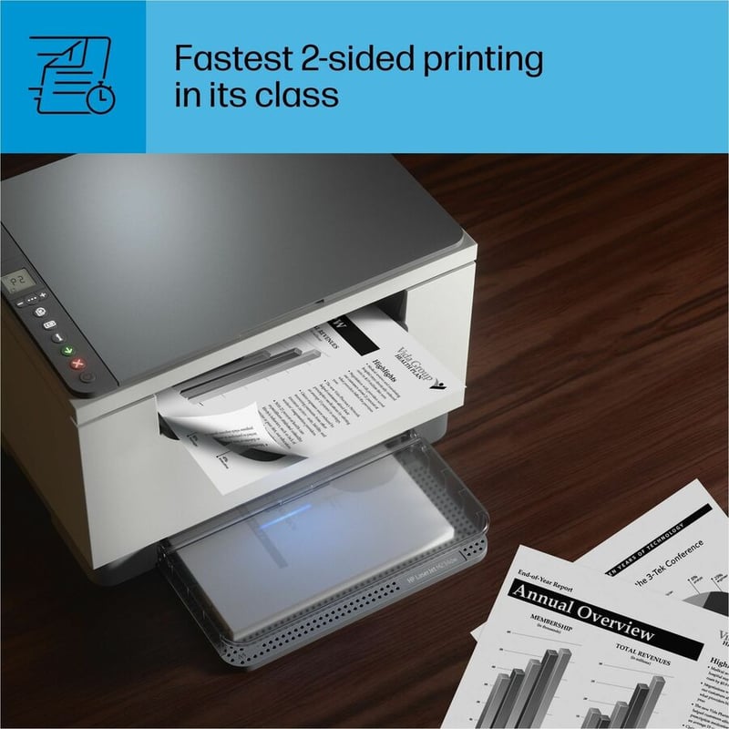 HP LaserJet M234dw Laser Multifunction Printer-Monochrome-Copier/Scanner-30 ppm Mono Print-600x600 dpi Print-Automatic Duplex Print-20000 Pages-150 sheets Input-Color Flatbed Scanner-600 dpi Optical Scan-Wireless LAN-Apple AirPrin - Thumbnail 2