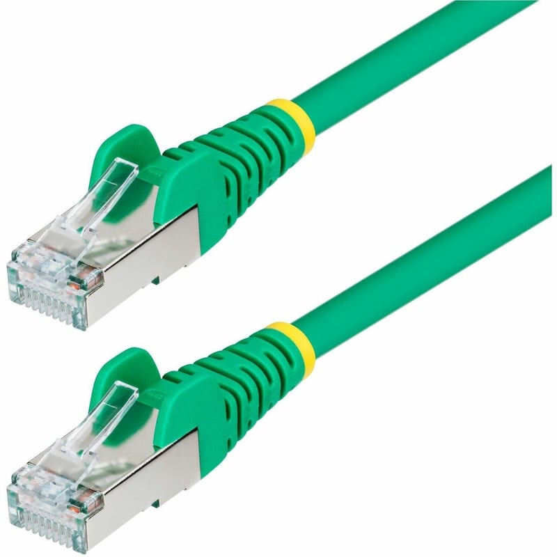 CAT6A ETHERNET CABLE - GREEN 10GBE S/FTP LSZH 100W POE - Thumbnail 1