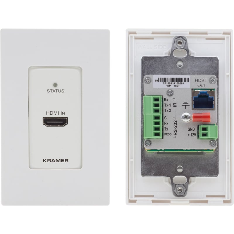Kramer US-D-size Wall-Plate Transmitter with White & Black Decora Design Frame Sets - Thumbnail 1