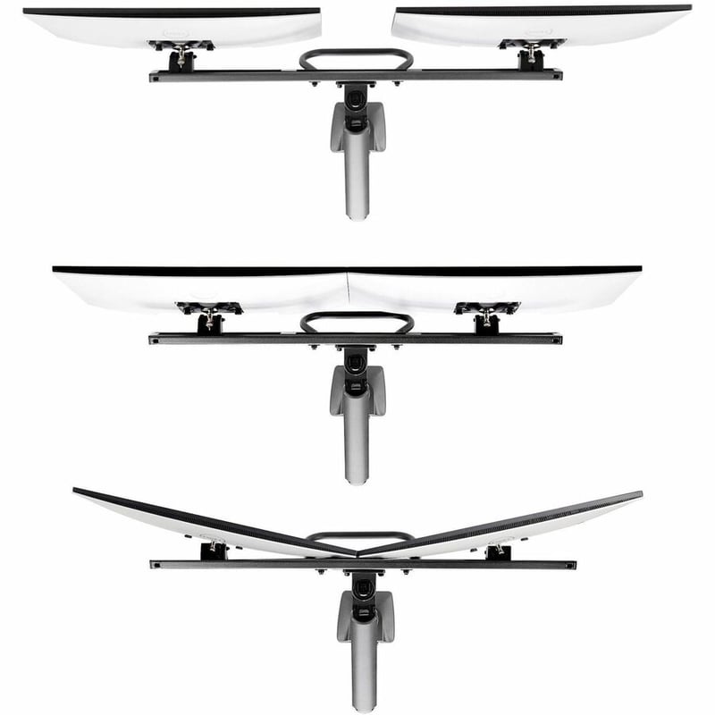 DUAL MONITOR DESK MOUNT CROSSBAR DESIGN UP TO 27IN SCREENS - Thumbnail 4