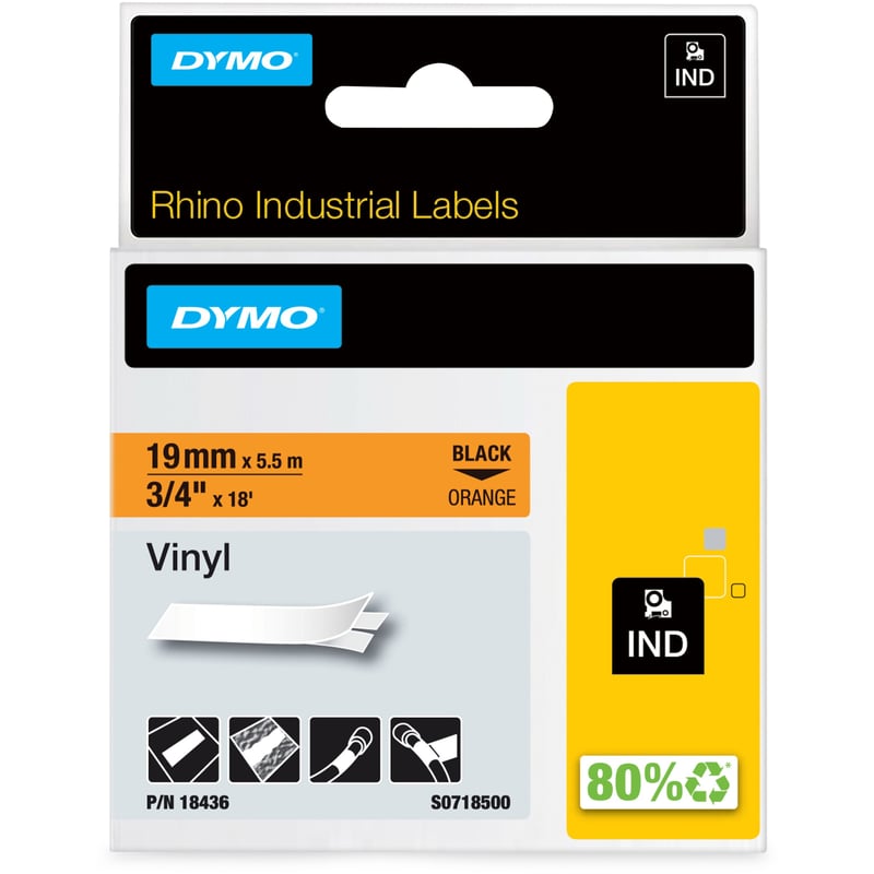 DYMO RHINOPRO PERMANENT ADHESIVE VINYL TAPE - ROLL(S - Thumbnail 1
