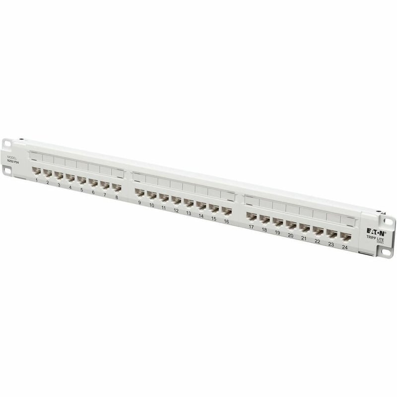 CAT6 PATCH PANEL 24-PORT 4PPOE 110/KRONE 568A/B RJ45 GBE 1U TAA - Thumbnail 2
