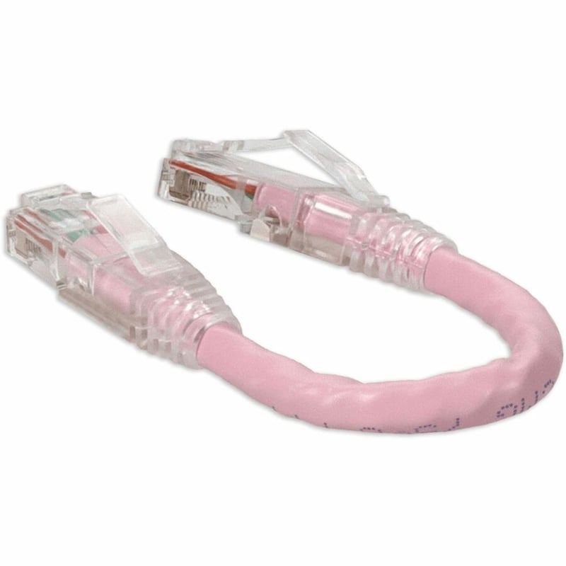 AddOn 6in Pink CAT 6 PVC Ethernet Cable Snagless Bubble Boot RJ-45 M/M - Thumbnail 3