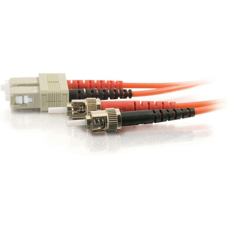 C2G 15m SC-ST 62.5/125 OM1 Duplex Multimode PVC Fiber Optic Cable (USA-Made) - Orange - Thumbnail 4