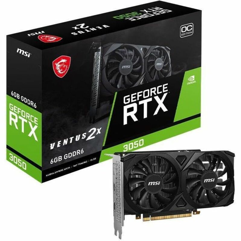 MSI RTX 3050 VENTUS 2X 6G OC HDMI2/DP/ATX/DUAL FAN/OC/6G - Thumbnail 2