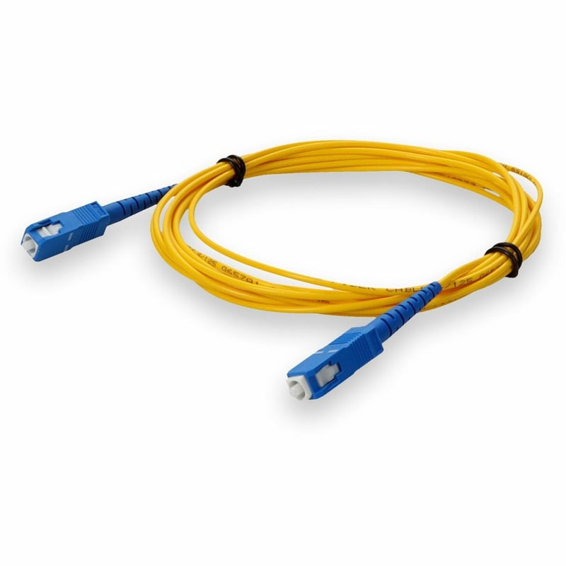 AddOn 3m SC to SC Yellow OS2 Simplex OFNR (Riser-Rated) TAA SMF Fiber Patch Cable - Thumbnail 1