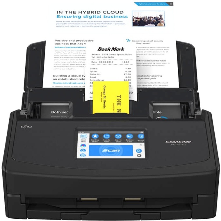 Fujitsu ScanSnap iX1600 Large Format ADF Scanner - 600 dpi Optical - Thumbnail 3