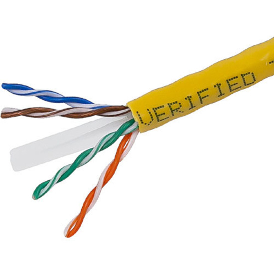CAT6 UTP SOLID (CMR)1000FT - YELLOW - Thumbnail 2