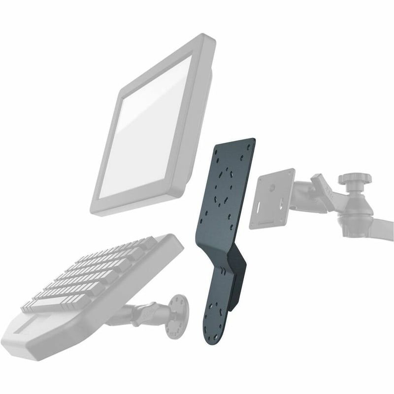 RAM Mounts Mounting Bracket for Keyboard, Smartphone, Dock, Monitor, Display, Tablet, Hub, Speaker - Landscape/Portrait - Thumbnail 2