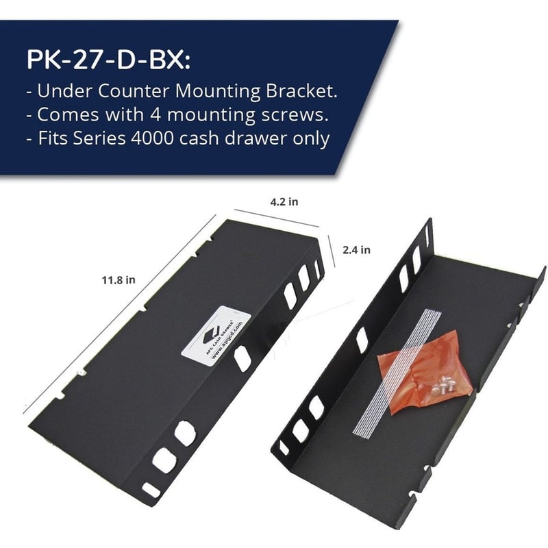 apg Mounting Bracket |Under Counter|for Classic Standard & Series 4000 Cash Drawer - Thumbnail 2