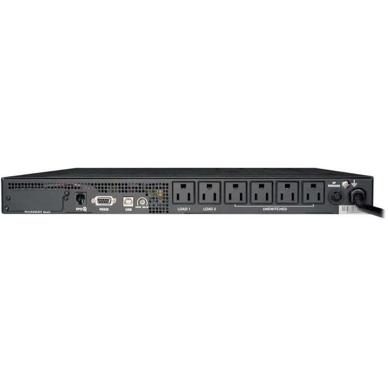 Tripp Lite by Eaton UPS SmartPro 120V 1kVA 800W Line-Interactive Sine Wave UPS Network Card Option USB DB9 6 Outlets 1U Rack/Vertical - Thumbnail 3
