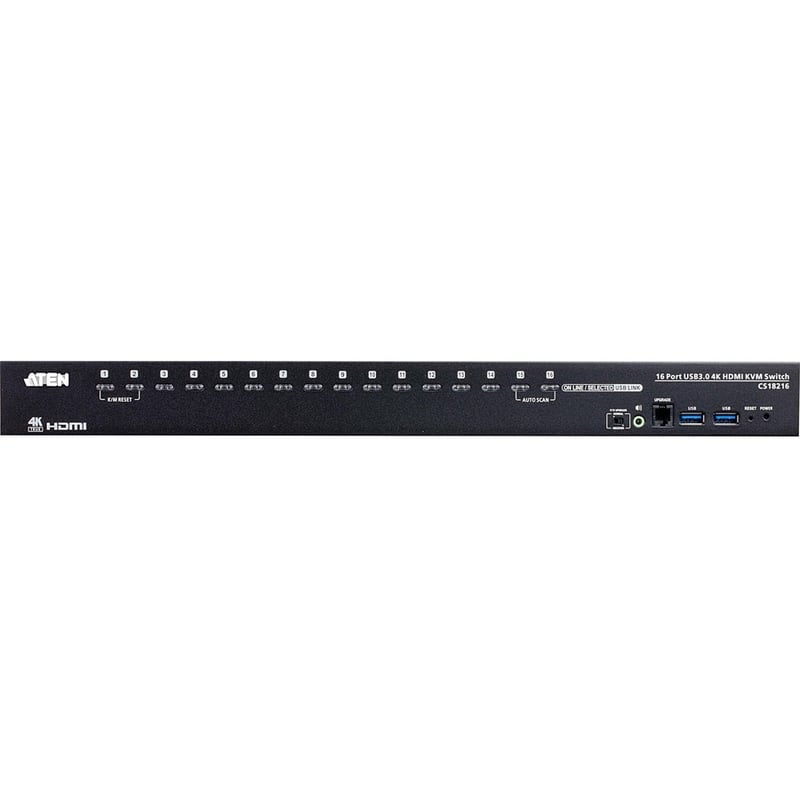 ATEN CS18216 16-Port USB 3.0 4K HDMI KVM Switch with Rack Mounting Kit - Thumbnail 2