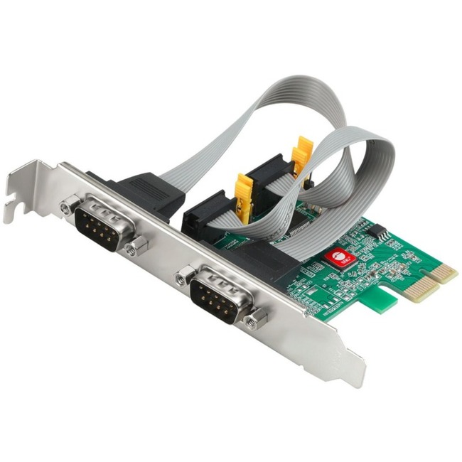 SIIG 2 Port DP Cyber RS-232 2S PCIe Card - 250Kbps - Thumbnail 1