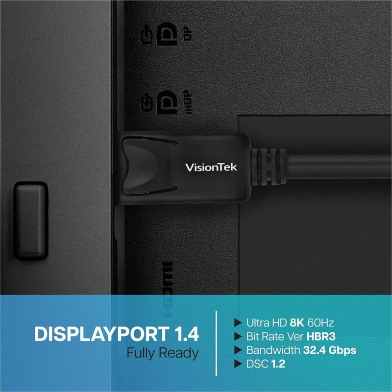 VisionTek DisplayPort to DisplayPort 1.4 Cable 4.5 Meter - Thumbnail 2