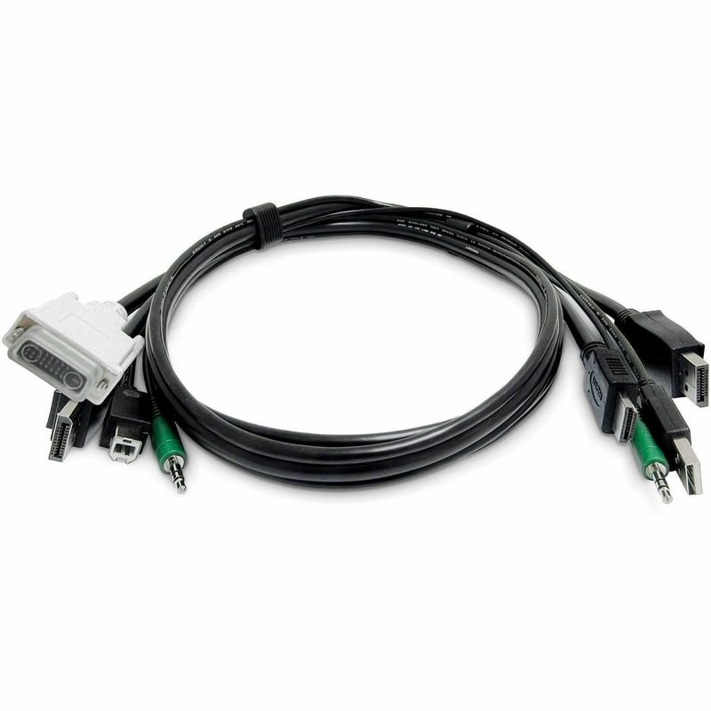6FT DUAL-DISPLAY KVM CABLE - HDMI/DISPLAYPORT TO DVI/DP