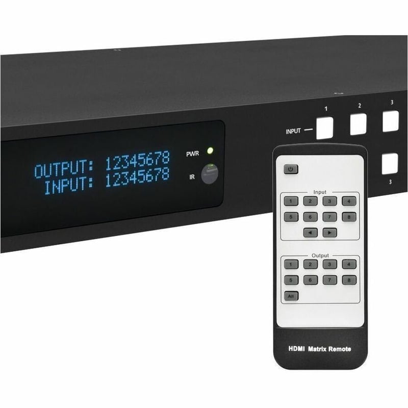 MONOPRICE BLACKBIRD PRO-SERIES 4K60 8X8 VIDEO MATRIX YUV 4:4:4 IR REMOTE DOLBY T - Thumbnail 4