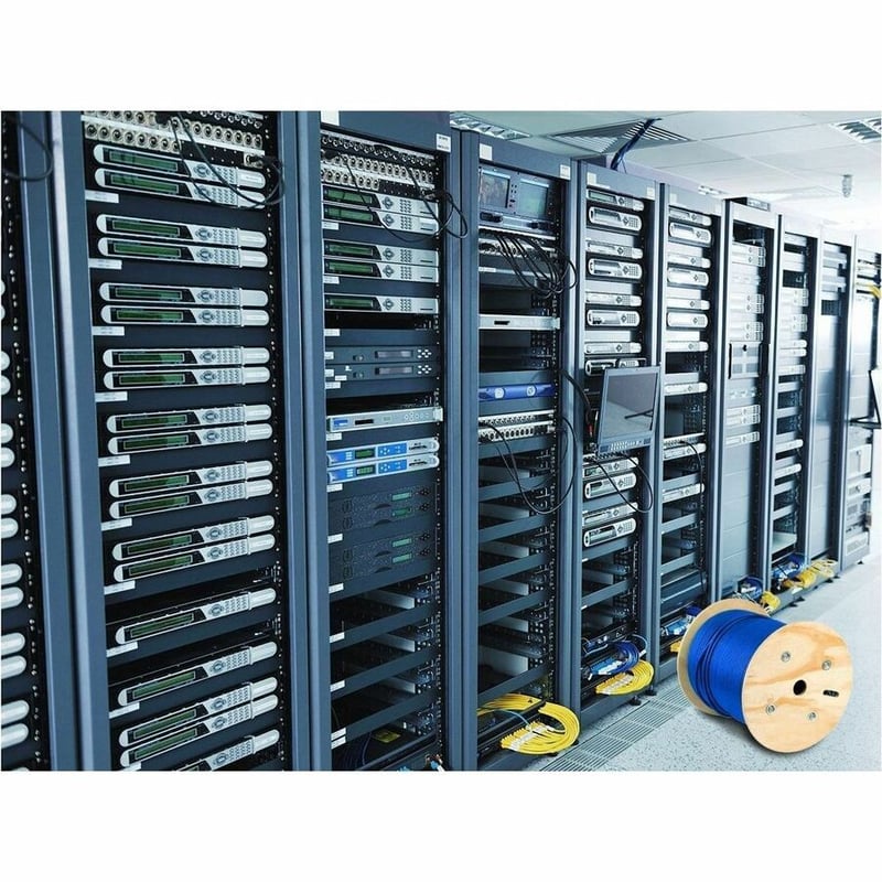 MONOPRICE CAT6A 1000FT BLUE CMR BULK CABLE_ SOLID_ UTP_ 23AWG_ 650MHZ_ 10G_ PURE - Thumbnail 5