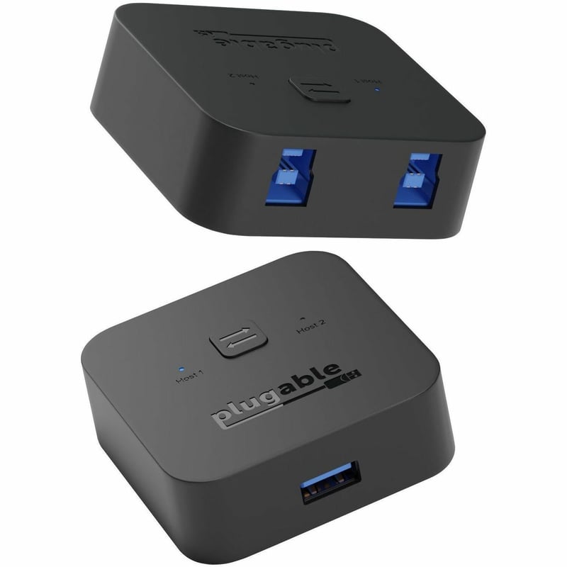 Plugable USB 3.0 Sharing Switch for One-Button Swapping of USB Device or Hub Between Two Computers - Thumbnail 1