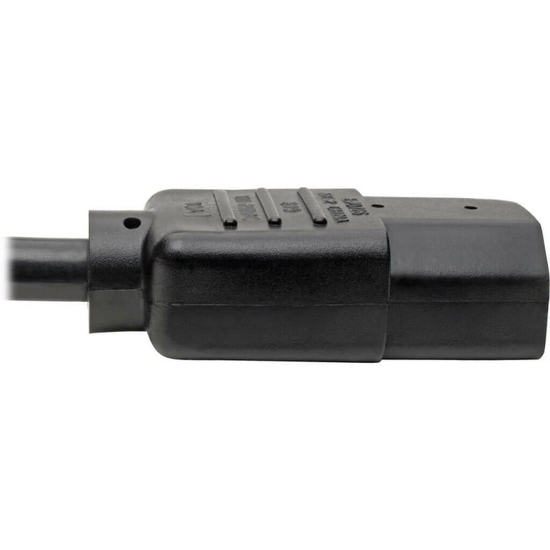 Eaton Tripp Lite Series Hospital-Grade Power Cord, NEMA 5-15P to C13 - Green Dot, 15A, 125V, 14 AWG, 25 ft. (7.62 m), Black - Thumbnail 4
