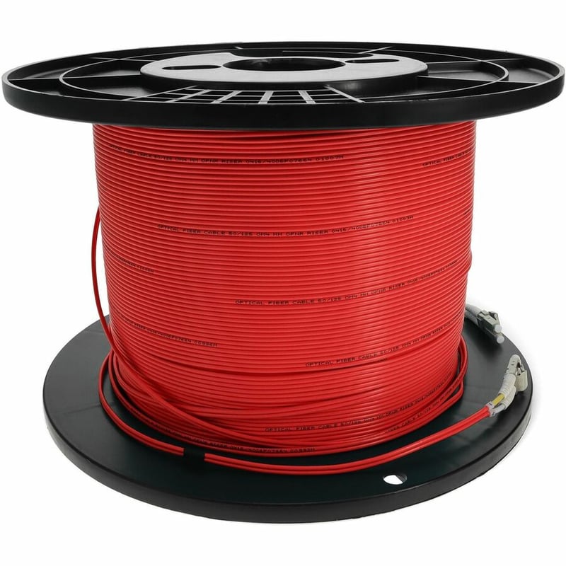 AddOn 80m LC to LC Red OM4 Duplex OFNR (Riser-Rated) TAA Fiber Patch Cable