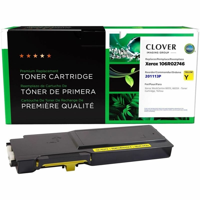 Clover Imaging Remanufactured Yellow Toner Cartridge for Xerox 106R02746 - Thumbnail 1
