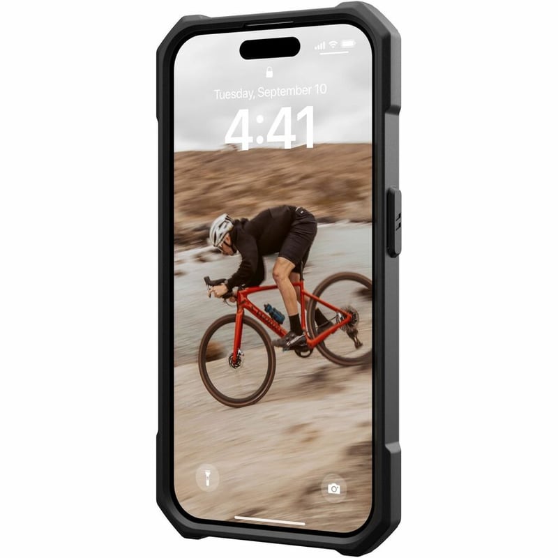 UAG RUGGED CASE FOR IPHONE 15 PRO -ESSENTIAL ARMOR W/MAGSAFE- BLACK - Thumbnail 4