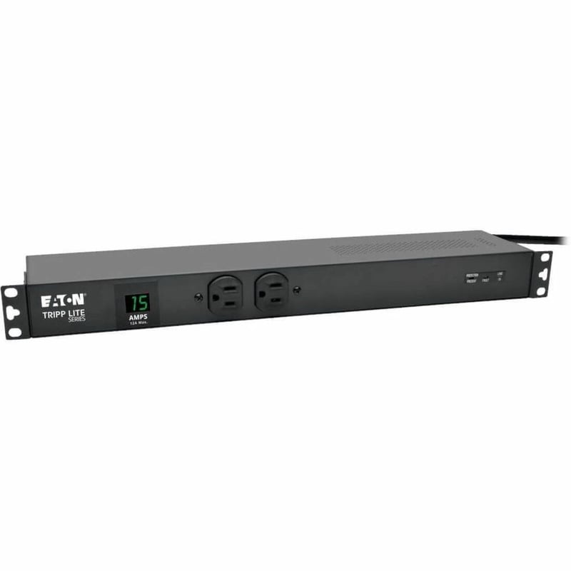 Tripp Lite by Eaton PDU 1.5kW Single-Phase Local Metered PDU + ISOBAR Surge Suppression 3840 Joules 100-127V Outlets (14 5-15R) 5-15P 15 ft. (4.57 m) Cord 1U Rack-Mount - Thumbnail 1