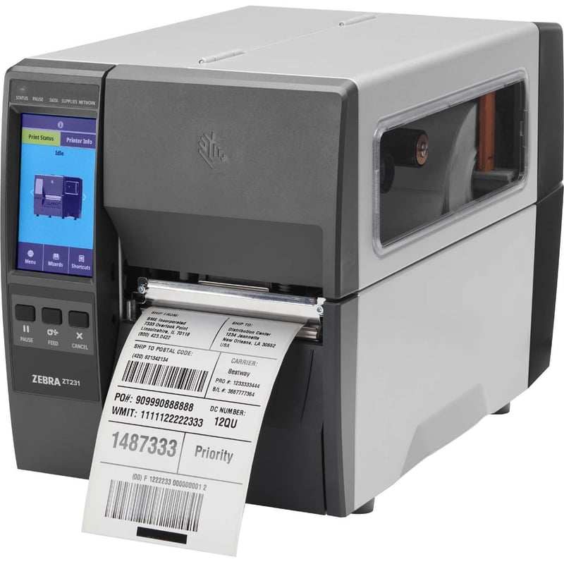 Zebra ZT231 Thermal Transfer Printer - Monochrome - Label Print - Ethernet - USB - USB Host - Serial - Bluetooth - US - Thumbnail 1