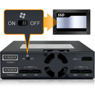 Icy Dock MB994IKO-3SB Drive Enclosure for 5.25" - Serial ATA/600 Host Interface Internal - Black - Thumbnail 4