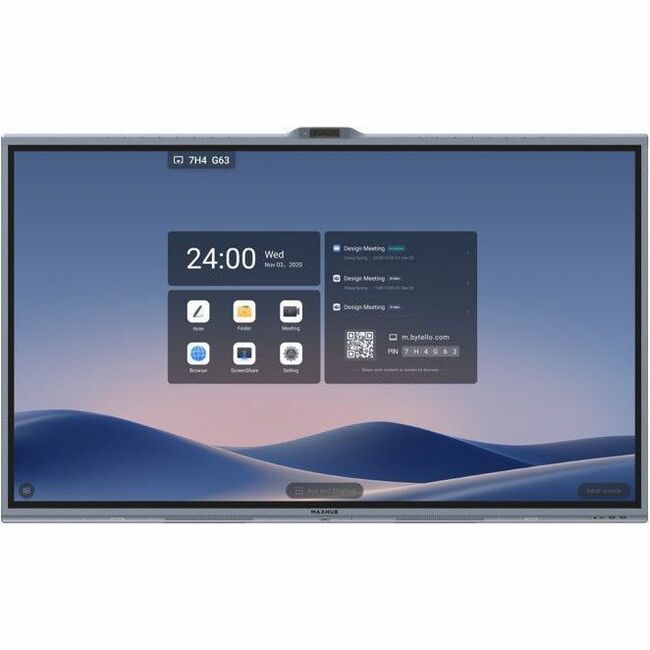 MAXHUB XBOARD V7 SERIES 86IN, 4K TOUCH DISPLAY, TRIPLE CAMERAS, MICS, SPKRS, WAL - Thumbnail 1