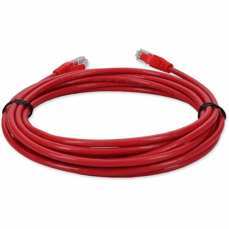 15FT RED CAT5E UTP PVC SNAGLESS EASY CLEAR BOOT TAA - Thumbnail 4