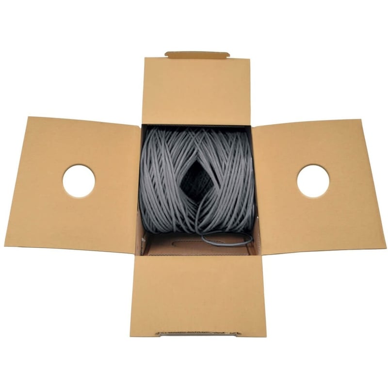Tripp Lite by Eaton Cat6 Gigabit Solid Core UTP Bulk Ethernet Cable CMP-LP 0.5A Plenum 100W PoE/PoE++ Gray 1000 ft. (304.8 m) - Thumbnail 3
