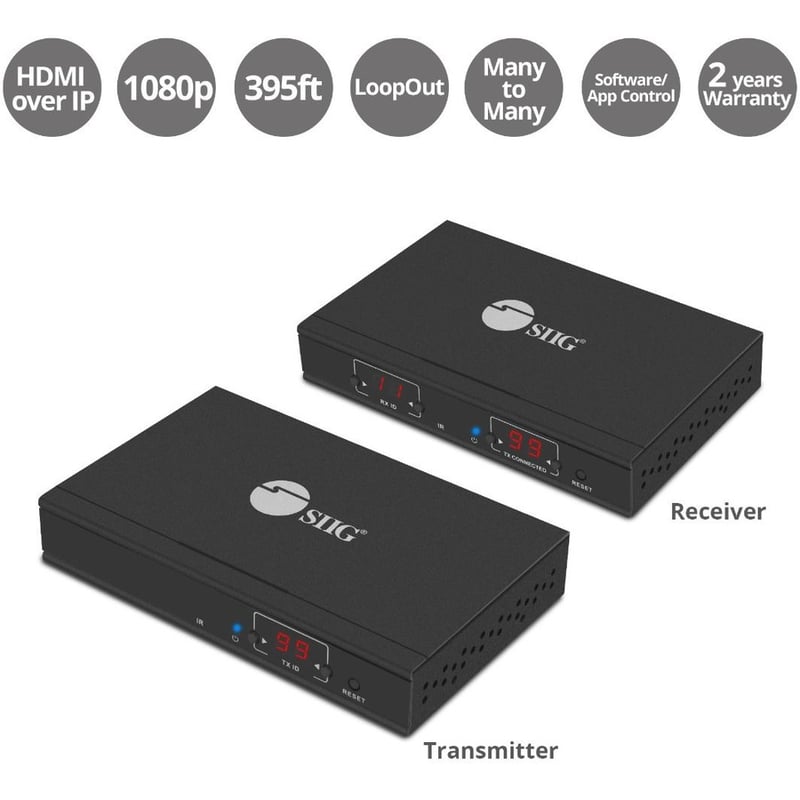 SIIG Full HD HDMI Over IP Extender Kit - Thumbnail 3