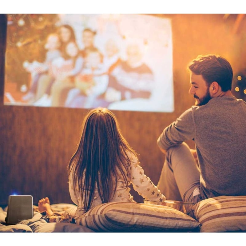 ViewSonic M1+ Portable LED Projector with Auto Keystone, Dual Harman Kardon Bluetooth Speakers and HDMI, USB C, Stream Netflix with Dongle (M1PLUS)