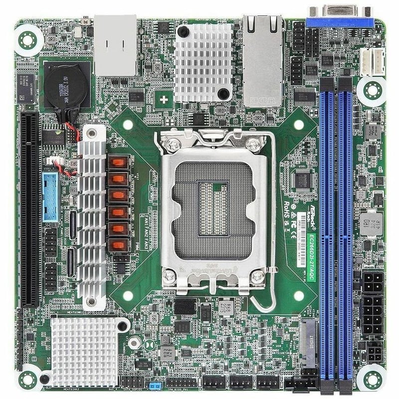 ASROCK RACK SERVER MOTHERBOARD EC266D2I-2T/AQC MINI-ITX 2X 10GLAN SINGLE SOCKET - Thumbnail 1