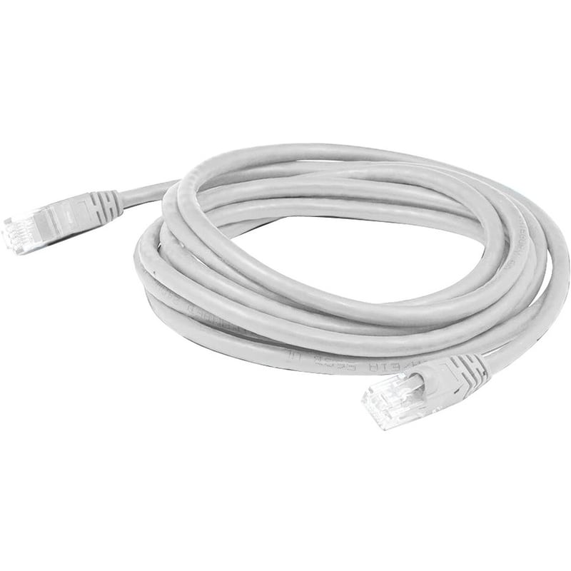 AddOn 8ft White CAT 6A Shielded PVC Ethernet Cable Snagless Easy Clear Boot RJ-45 M/M