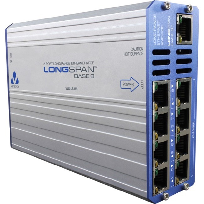 Veracity 8-Port Hi-POE Extender LONGSPAN Base 8 - Thumbnail 1