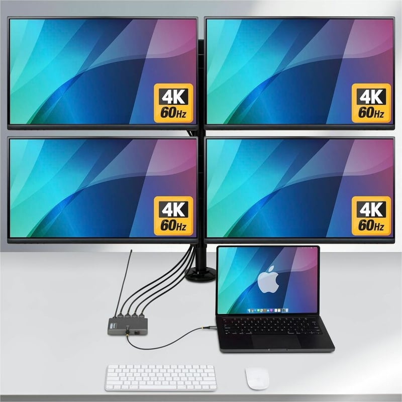 USB-C QUAD-MONITOR WORKSTATION ADAPTER 4K 60HZ HDMI PD - Thumbnail 3