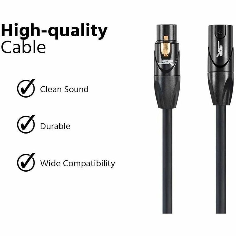 STAGE RIGHT BY MONOPRICE 25FT XLR MALE TO XLR FEMALE 16AWG CABLE (GOLD PLATED) ( - Thumbnail 2