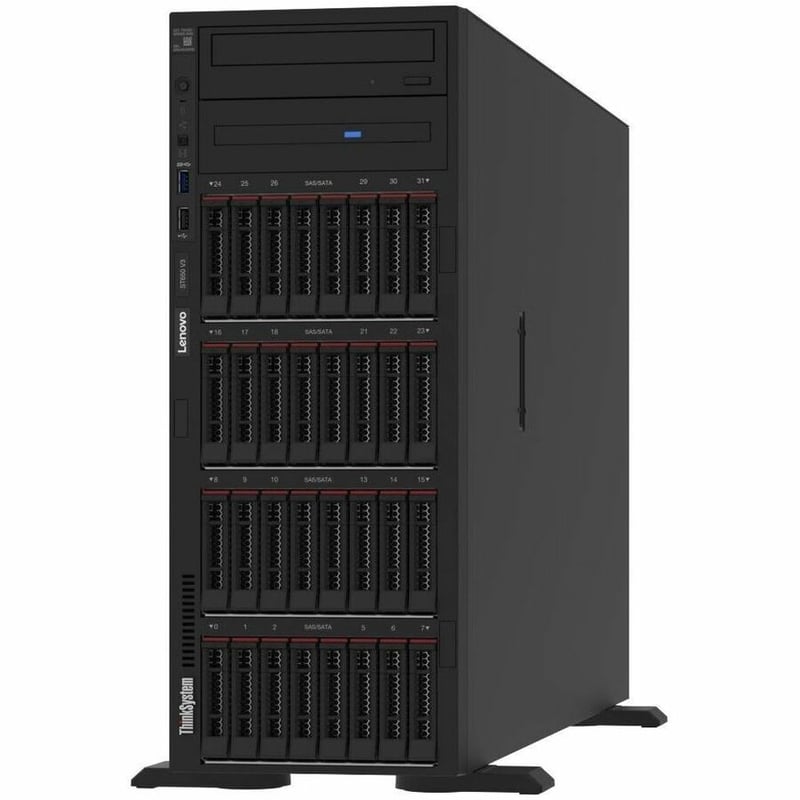 Lenovo ThinkSystem ST650 V3 7D7A1007NA 4U Tower Server - 1 x Intel Xeon Silver 4410Y 2 GHz - 32 GB RAM - Serial ATA, 12Gb/s SAS Controller - Thumbnail 2