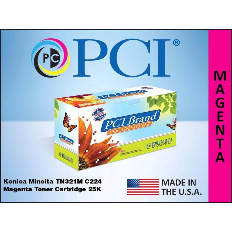 PCI BRAND KONICA MINOLTA TN321M-PCI REPLACES KONICA MINOLTA TN321M MAGENTA TONER - Thumbnail 2