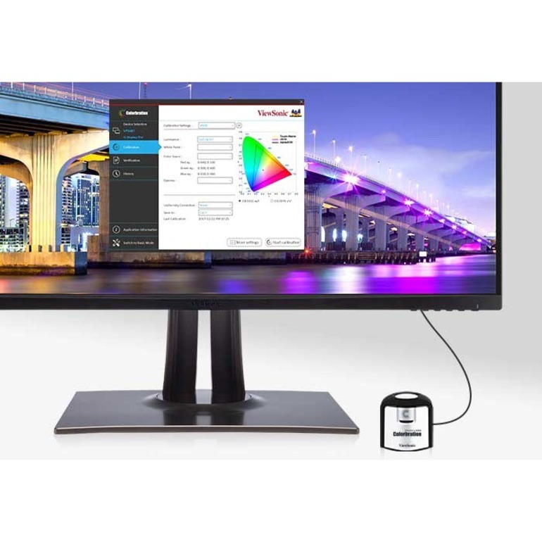 ViewSonic VP3268a-4K 32 Inch Premium IPS 4K Monitor with Advanced Ergonomics, ColorPro 100% sRGB Rec 709, 14-bit 3D LUT, Eye Care, HDR10 Support, HDMI, USB C, RJ45, DisplayPort for Professional Home Office - Thumbnail 3