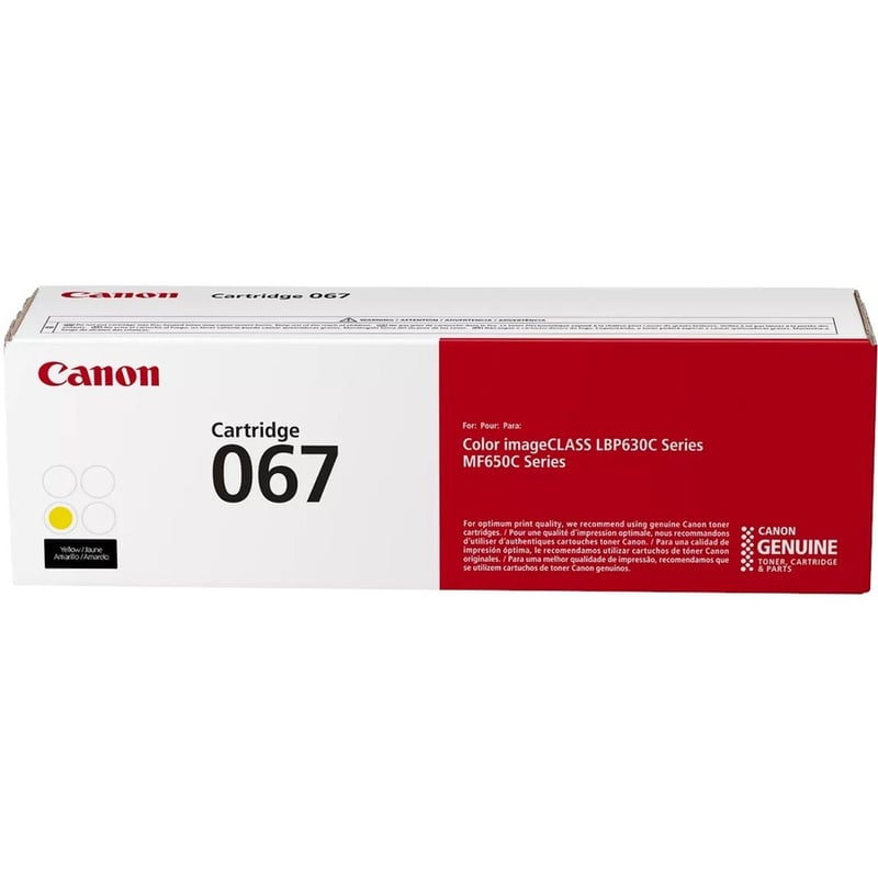 Canon 067 Original Standard Yield Laser Toner Cartridge - Yellow - 1 Pack - Thumbnail 4