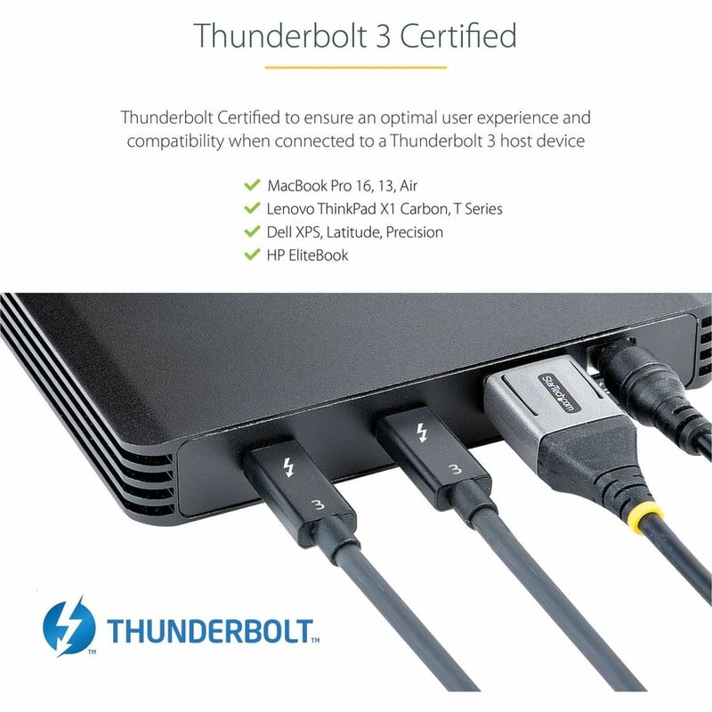 StarTech.com 4 Bay Thunderbolt 3 NVMe Enclosure, For M.2 NVMe SSD Drives, 1x DisplayPort Video and 2x TB3 Downstream Ports, 40Gbps