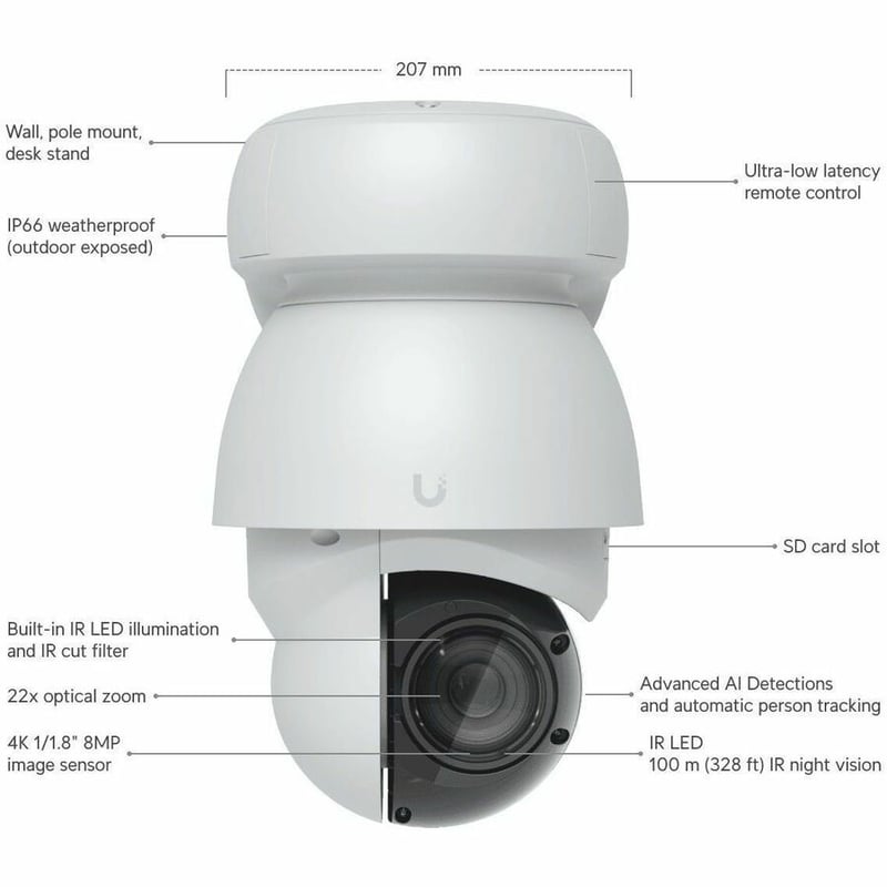 INDUSTRIAL-GRADE 4K POE++ PTZ CAM W/ENHANCED AI CAPAB 22X OPTICAL - Thumbnail 2